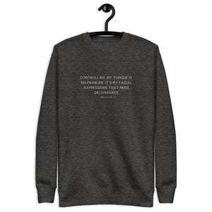 "Blame it on the facial expressions" Unisex Fleece Pullover