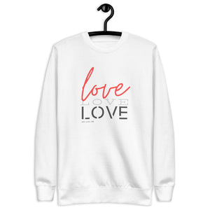 "Love, Love, Love" Unisex Fleece Pullover